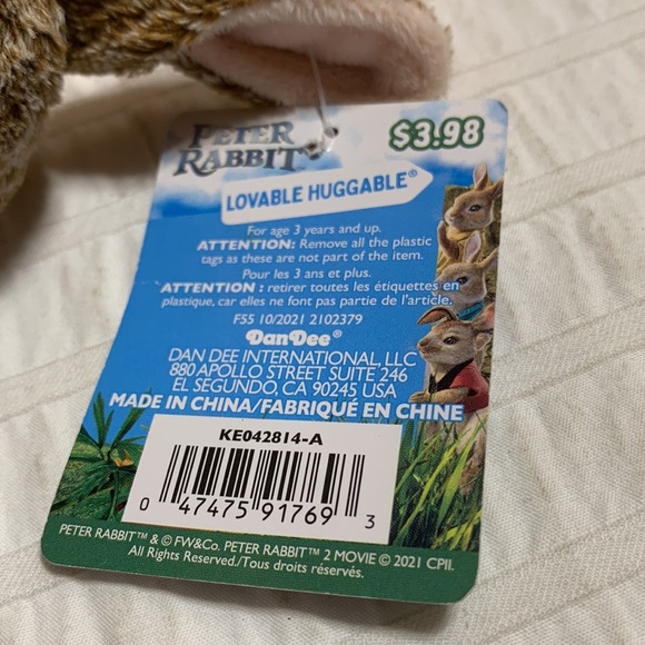 8” Peter Rabbit Plush Bunnies w/Wraparound Arms - The Peter Rabbit 2 Movie - Picture 14 of 14